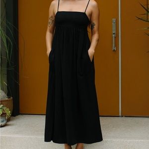 Rachel Pally LINEN RUBY DRESS in Black size Medium